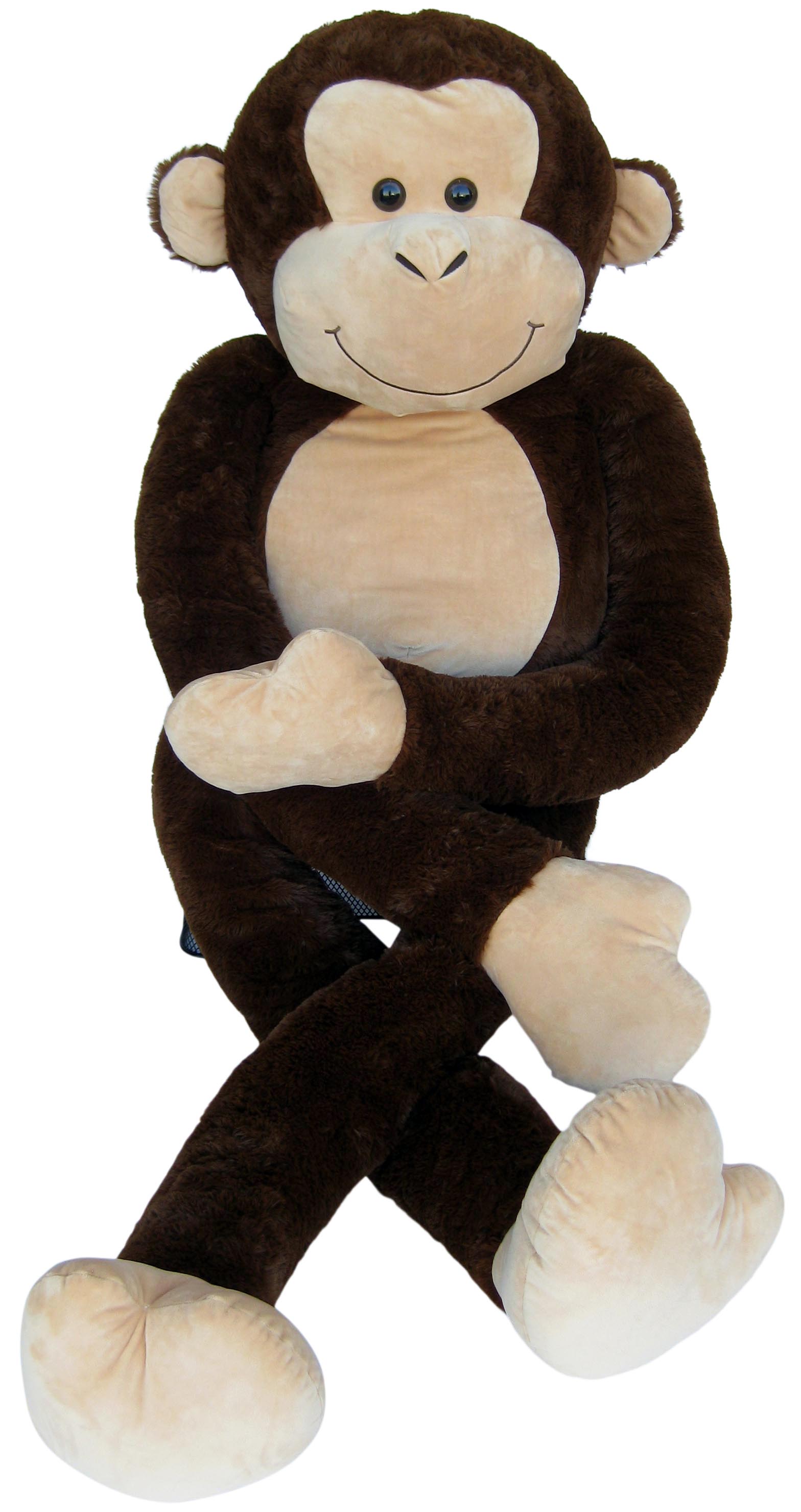 frecher Stofftier-Affe Kuscheltier Plüschtier gestreifte Arme/Beine 30cm großer 