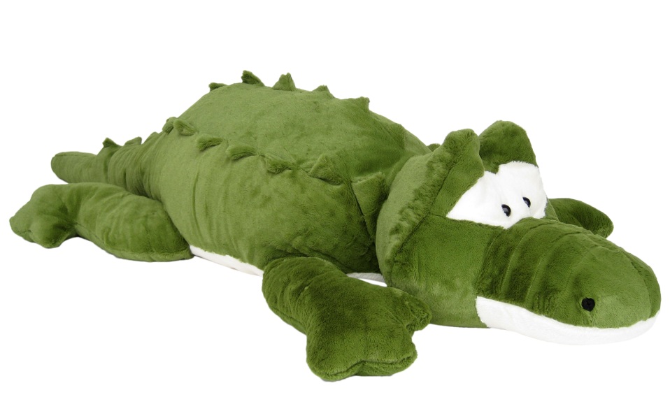 Großes Krokodil Kuscheltier Plüschtier grün XXL 100 cm groß und samtig weich 