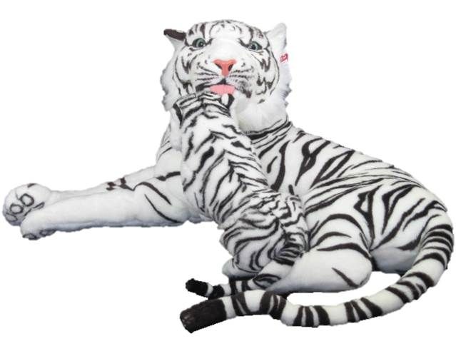 Wagner 2037 Plüschtier Tiger mit Baby 85cm weiß Plüschtiger Stofftiger Plüsch 